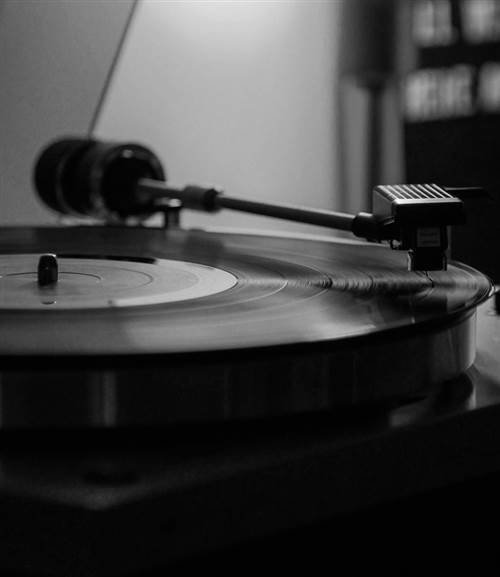 Events in Copenhagen - Vinyl Record Player Closeup