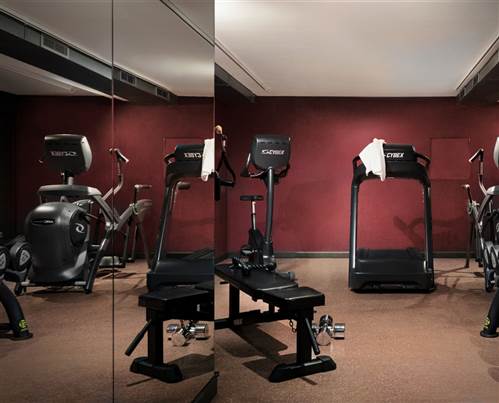 Gym in Copenhagen - Hotel SP34 Fitness Room with Treadmills & Weights