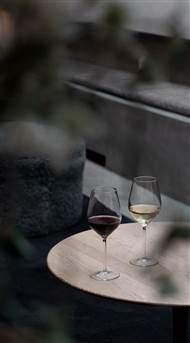 Wine Hour at Copenhagen Hotel - Red And White Wine On Table