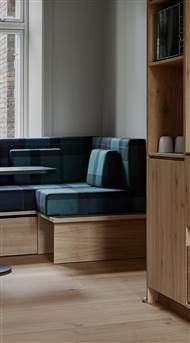 Aparthotels Copenhagen - Cozy Nook Seating With Plaid Cushions